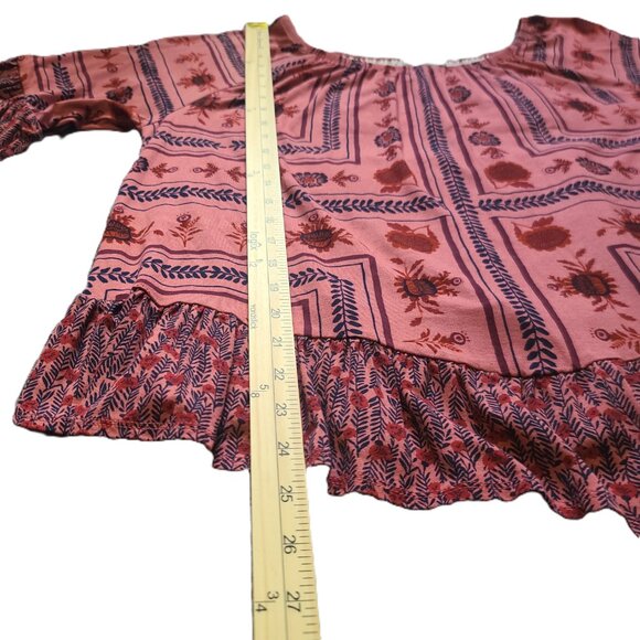 NWT STYLE & CO Women's PXL Boho Flowy Relaxed Whimsical Top Floral Pattern - Picture 12 of 12